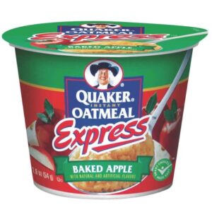Quaker oatmeal express baked apple cup