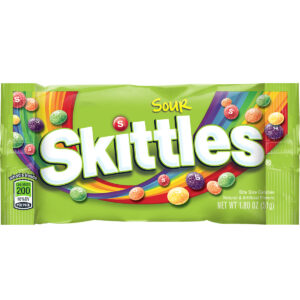 sour skittles fruit flavored candy